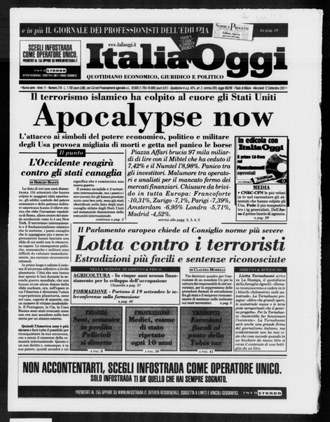 Italia oggi : quotidiano di economia finanza e politica